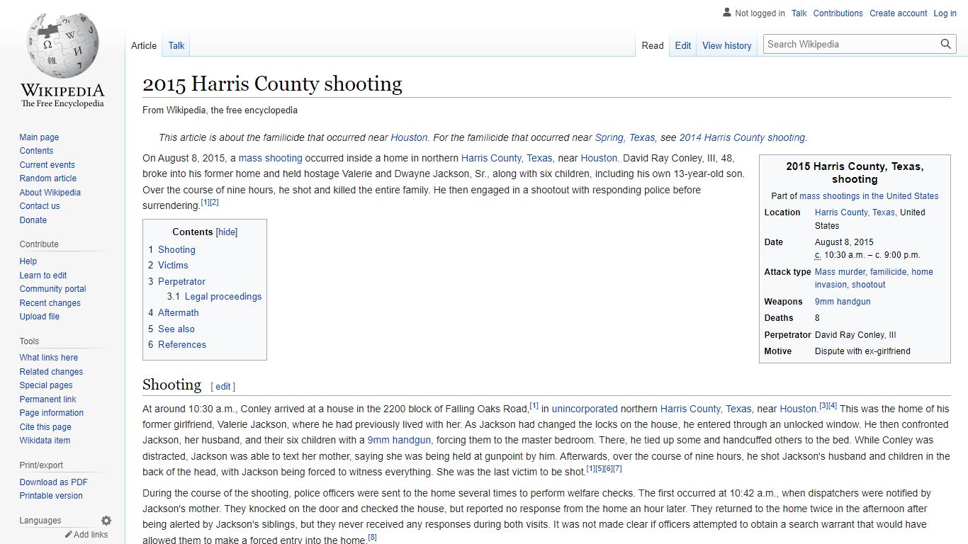 2015 Harris County shooting - Wikipedia